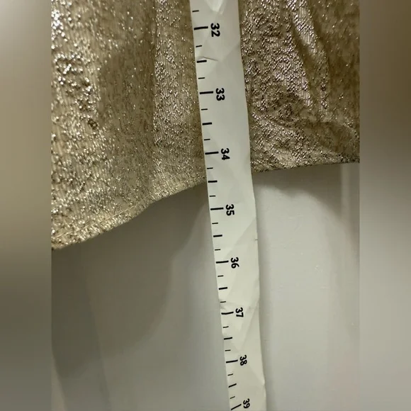 Women’s Alice + Olivia Gold Silk Blend Sleeveless Mini Dress S Party Holiday - Picture 8 of 9